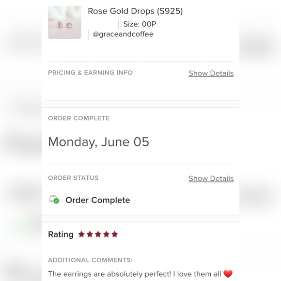 Rose Gold Drops (S925) - Picture 11 of 11